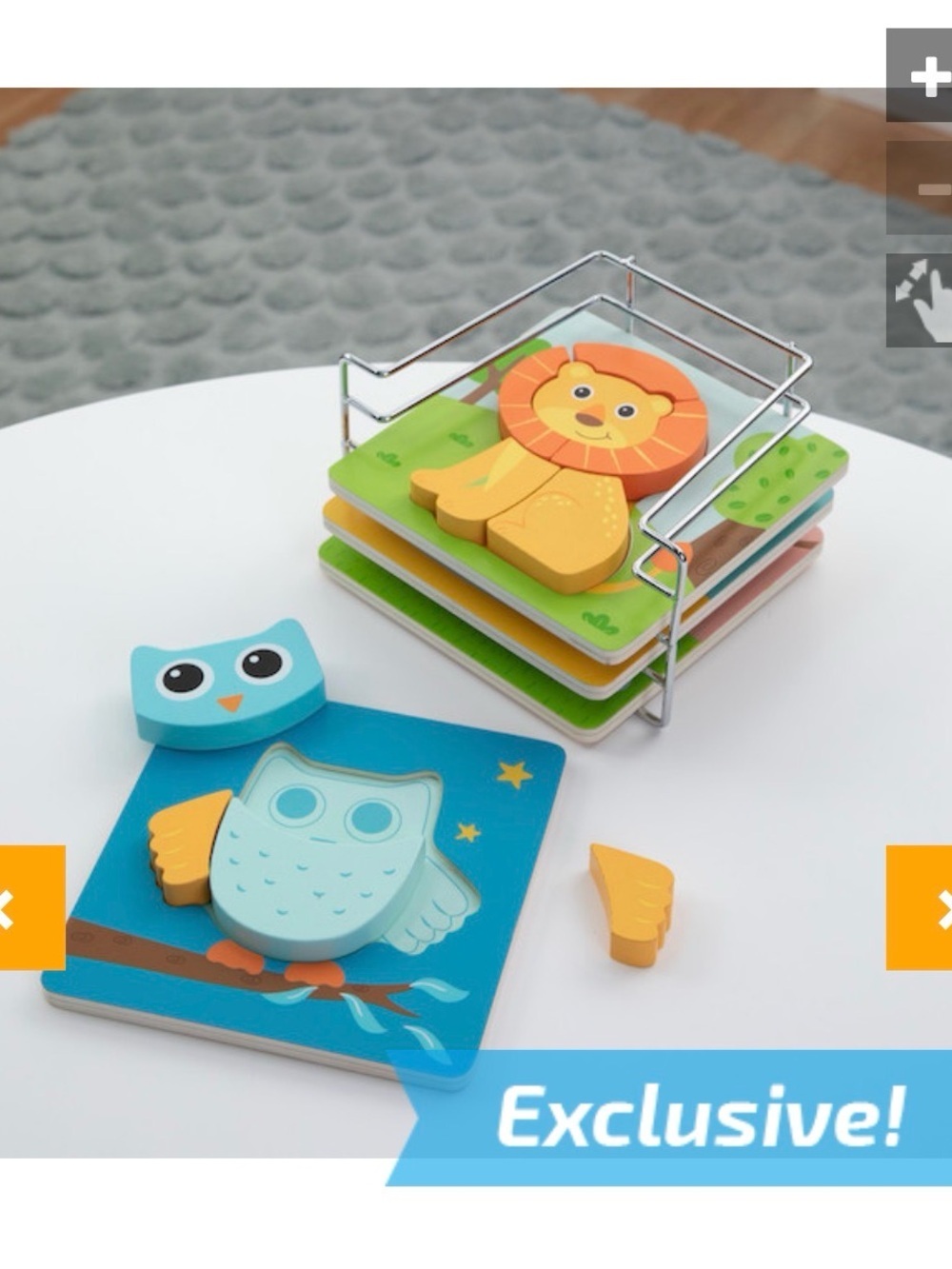 Fat Brain Toys My First Easy Grasp Puzzle Set of Four: Animals and Stand